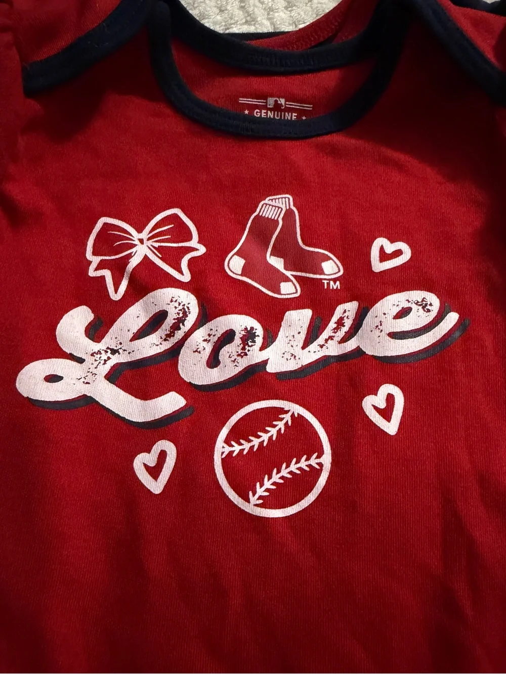 Infant Baby Genuine Merchandise MLB Boston Red Sox Bodysuit 3 pack